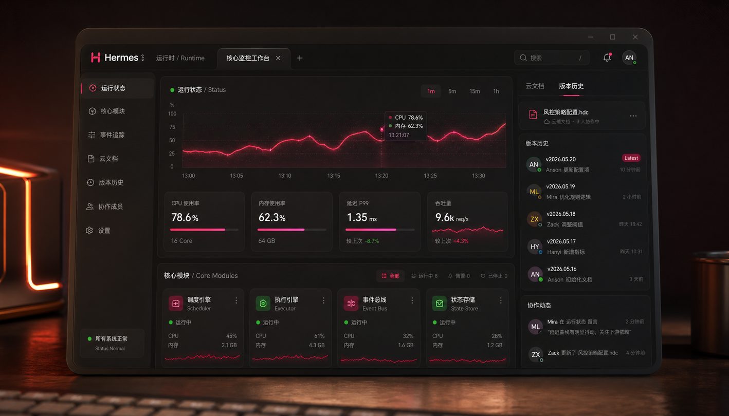 Hermes引擎工作区与跨端编译状态面板